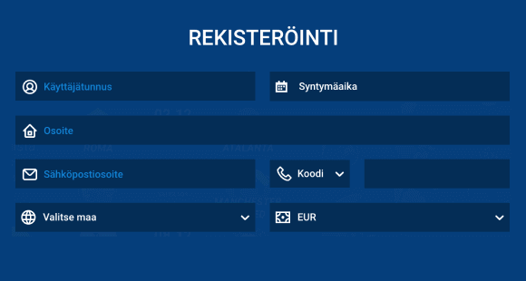 Mostbet rekisteröintilomake